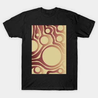 Vintage Golden Abstract Patterns T-Shirt